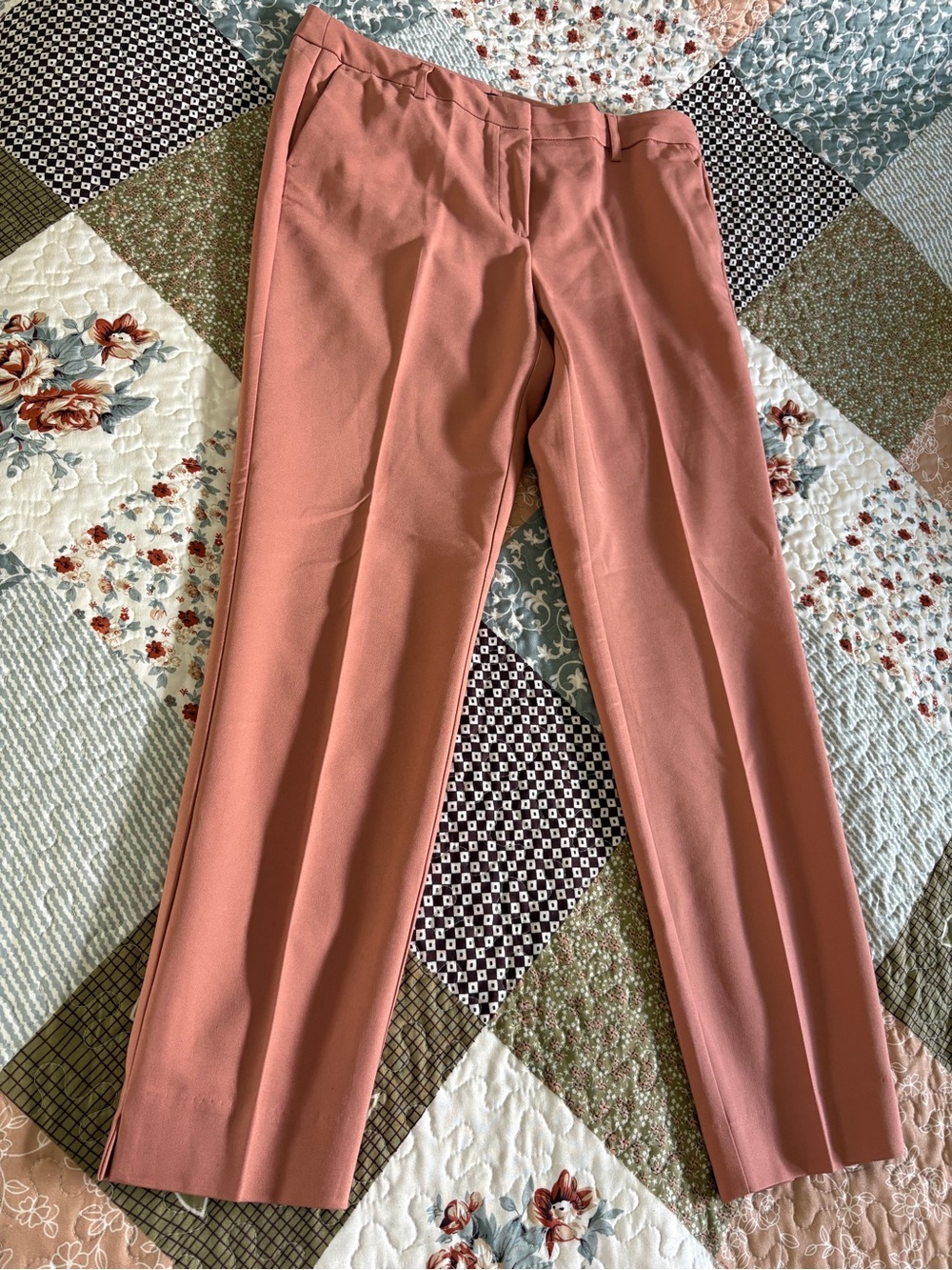 Dalia Rose-Tone Tailored Straight-Leg Trousers